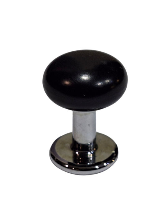 Italian Furniture Knob Eureka 11701-000-acc1 Black Chrome Glossy Ø16