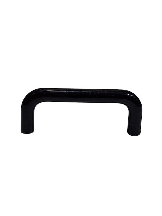 Italian Furniture Handle Eureka 11692-096-ino Black Matte Size 9.6cm