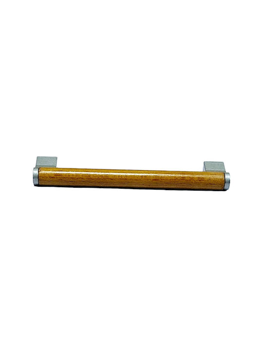 Wooden Italian Furniture Handle Eureka 11677-096-10c Size 9.6cm Zamak Wood