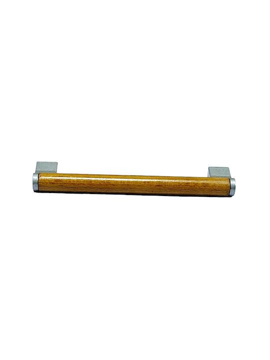 Wooden Italian Furniture Handle Eureka 11677-096-10c Size 9.6cm Zamak Wood