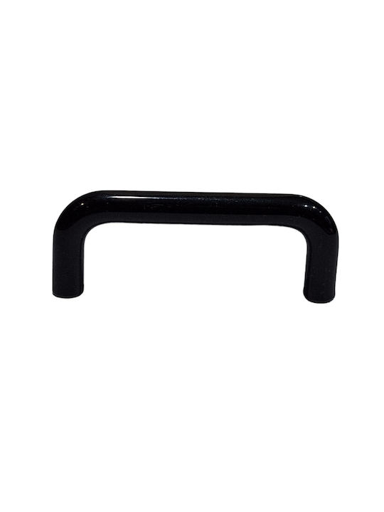 Italian Furniture Handle Eureka 11692-096-ino Black Matte Size 9.6cm