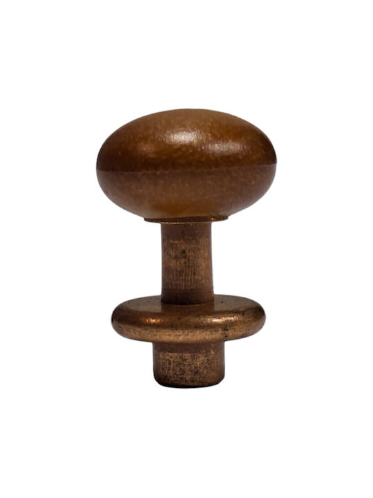 Italian Furniture Knob Eureka 11699-000-acc1 Copper Matte Brown Ø16