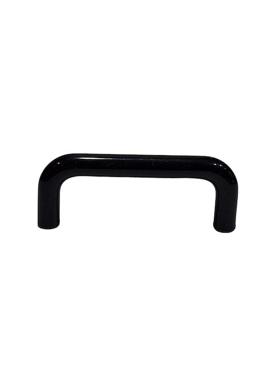 Italian Furniture Handle Eureka 11692-096-ino Black Matte Size 9.6cm