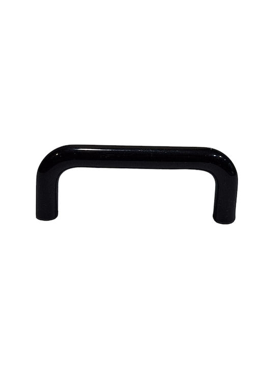 Italian Furniture Handle Eureka 11692-096-ino Black Matte Size 9.6cm