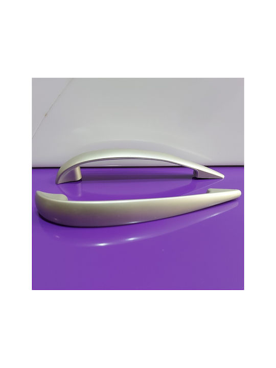 Italian Furniture Handle Eureka 11729-128-por Plastic Nickel Matt Size 12.8cm