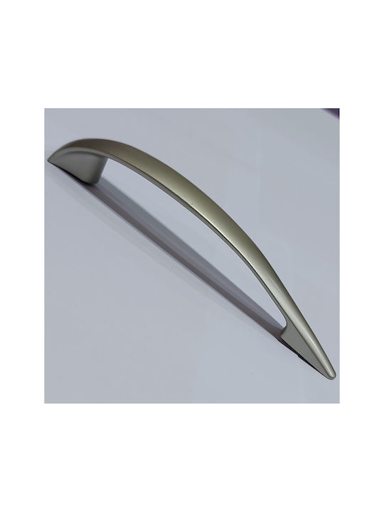 Italian Furniture Handle Eureka 11729-128-por Plastic Nickel Matt Size 12.8cm