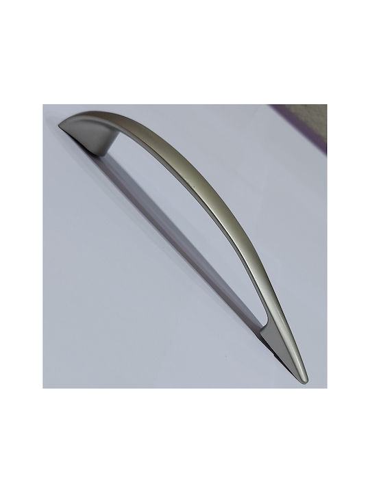 Italian Furniture Handle Eureka 11729-128-por Plastic Nickel Matt Size 12.8cm