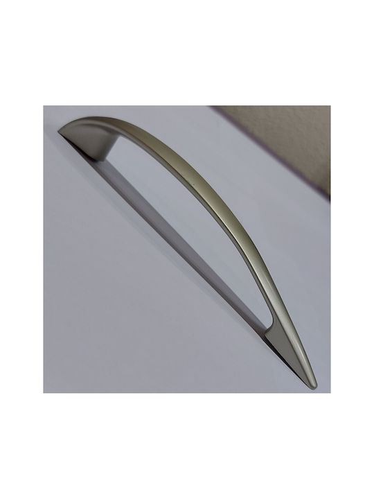 Italian Furniture Handle Eureka 11729-128-por Plastic Nickel Matt Size 12.8cm