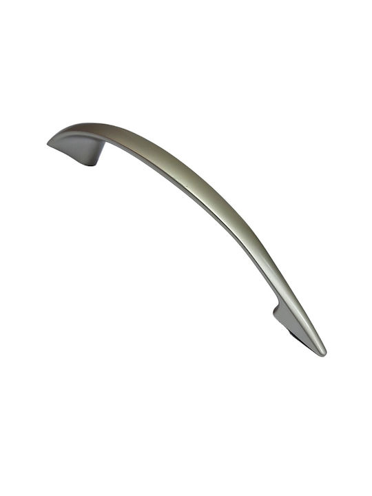 Italian Furniture Handle Eureka 11729-128-por Plastic Nickel Matt Size 12.8cm
