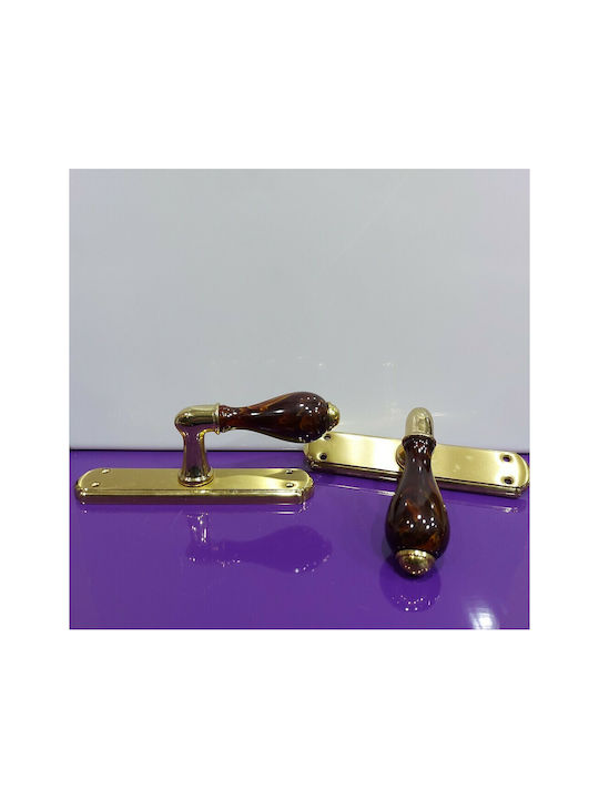 Italienischer Messing-Fenstergriff Valli&valli 4747-20a1 Gold Hochglanz-Matt Maße 175×38×76mm