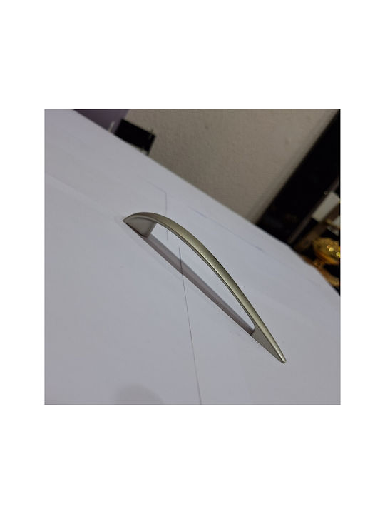 Italian Furniture Handle Eureka 11729-128-por Plastic Nickel Matt Size 12.8cm