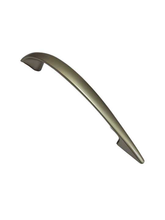 Italian Furniture Handle Eureka 11729-128-por Plastic Nickel Matt Size 12.8cm