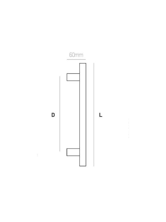 Front Door Handle Best 13b Anodized Aluminium Total Length 800mm