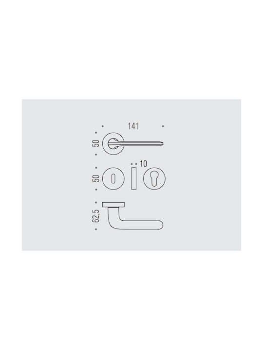 Door Handle Colombo Roboquattro Cromat