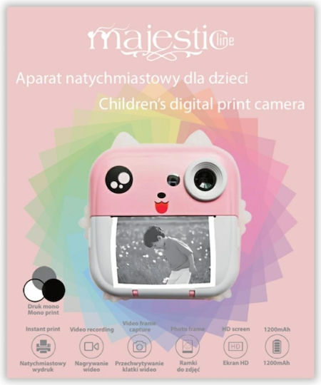 MajesticLine ML-IC-02 Kinderkamera mit Thermodruck Rosa