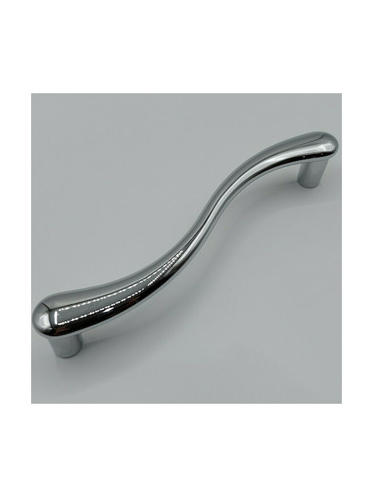 Italienische Messing Türgriff Cal 4899-000-ino Chrom Glänzend Maße 24,0cm
