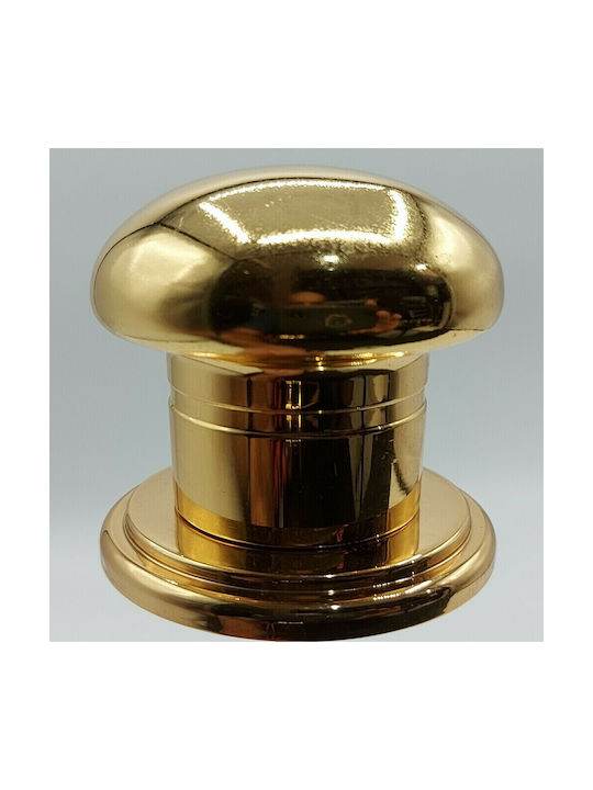 Италианска Месингова Ръкохватка За Предна Врата Mandelli 4855-oro Златно 24k Размери 70 × 70 × 67 Mm
