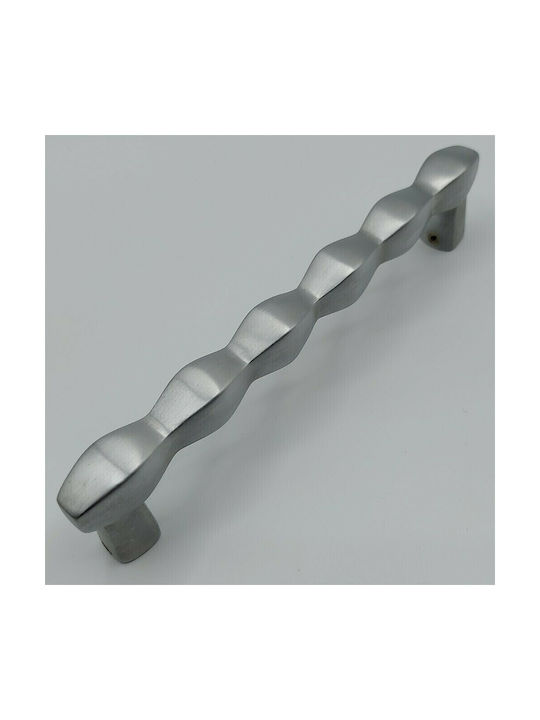 Italienischer Messing-Türgriff Cal 4904-10c1 Chrom matt Länge 23,0cm