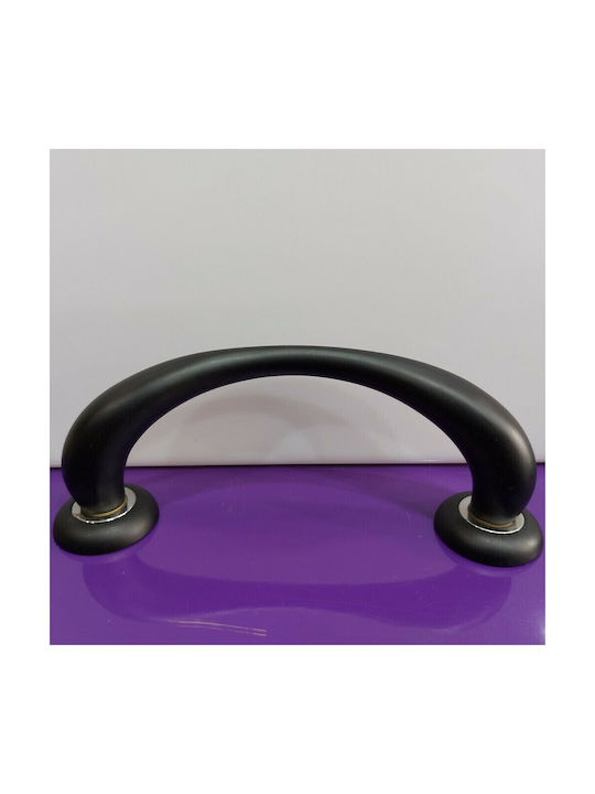 Italian Brass Front Door Handle Mariani 4247-180-mab1 Black Matte Size 18.0cm