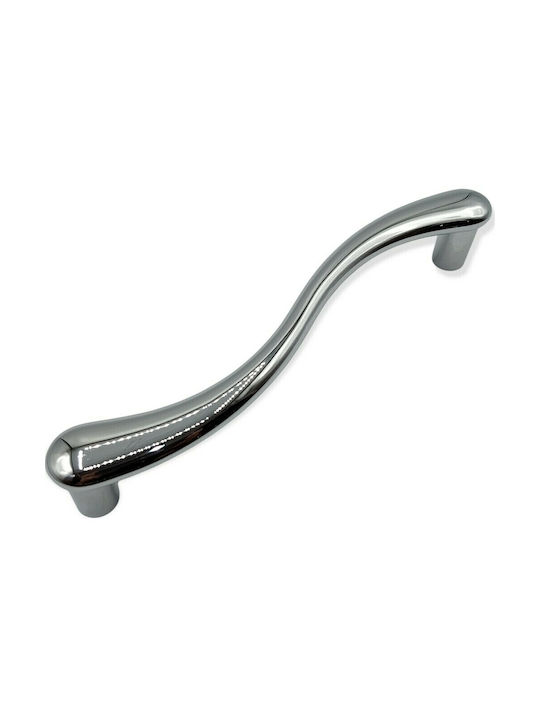 Italian Brass Front Door Handle Cal 4899-000-ino Polished Chrome Dimension 24.0cm