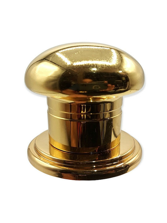 Италианска Месингова Ръкохватка За Предна Врата Mandelli 4855-oro Златно 24k Размери 70 × 70 × 67 Mm
