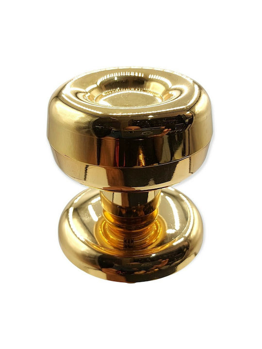 Italian Bronze Front Door Knob Mandelli 4856-oro 24k Gold Plated Dimensions 70×70×71 Mm