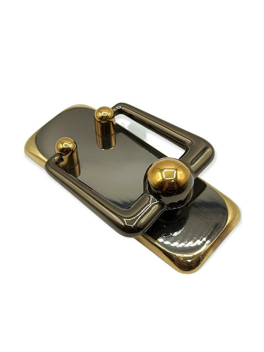 Front Door Knocker Italian Brass Mandelli 4937-aim1 Two-Tone Dimensions 165×95×50 Mm
