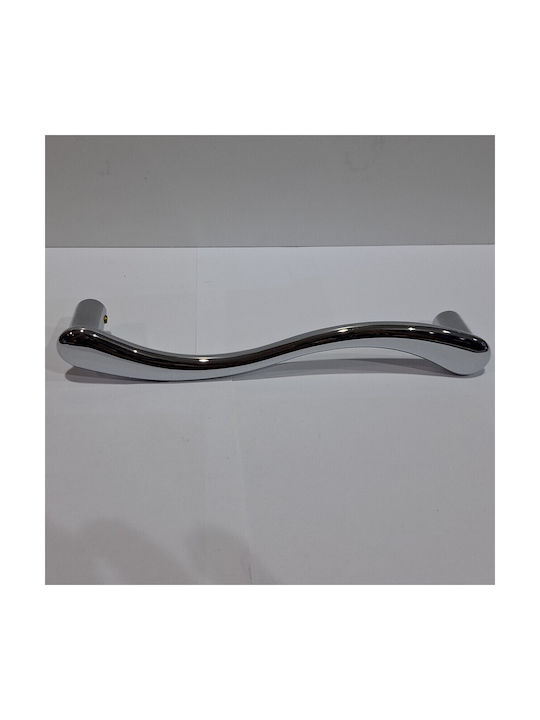 Italian Brass Front Door Handle Cal 4899-000-ino Polished Chrome Dimension 24.0cm