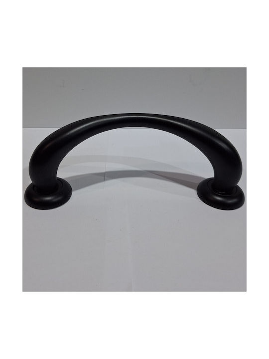 Italian Brass Front Door Handle Mariani 4247-180-mab1 Black Matte Size 18.0cm