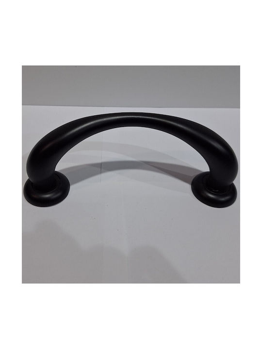 Italian Brass Front Door Handle Mariani 4247-180-mab1 Black Matte Size 18.0cm