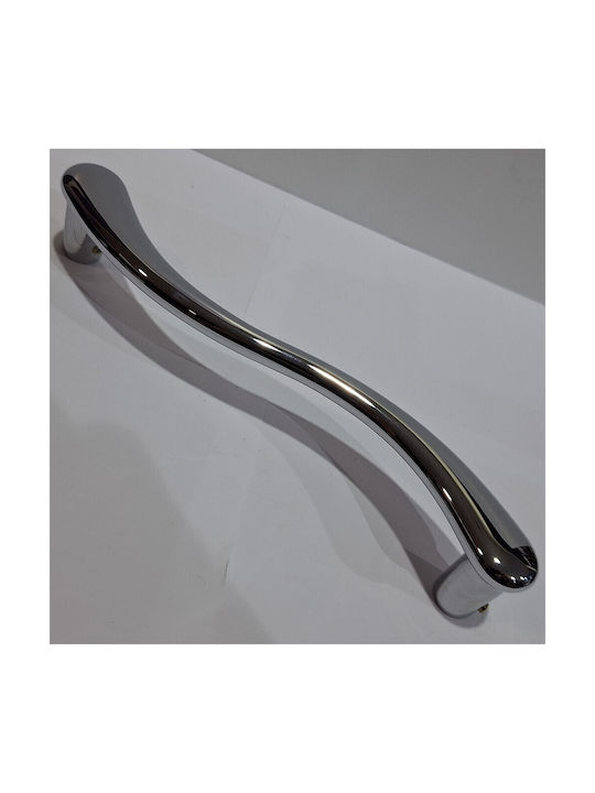 Italian Brass Front Door Handle Cal 4899-000-ino Polished Chrome Dimension 24.0cm