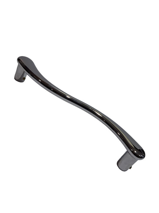 Italian Brass Front Door Handle Cal 4899-000-ino Polished Chrome Dimension 24.0cm