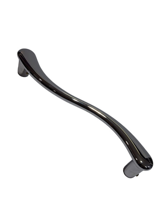 Italian Brass Front Door Handle Cal 4899-000-ino Polished Chrome Dimension 24.0cm