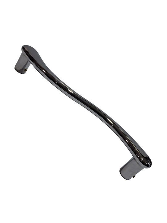 Italian Brass Front Door Handle Cal 4899-000-ino Polished Chrome Dimension 24.0cm