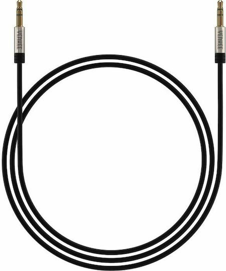 Yenkee 3,5mm Klinkenkabel 3,5mm Stecker - 3,5mm Stecker Silber 1m YCA 201 BSR