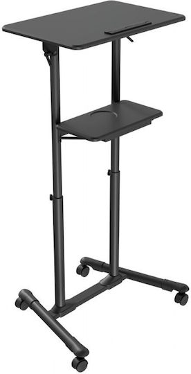 Gembird Mobile Lecture Desk Caster Wheels Black