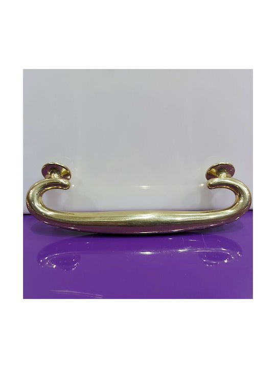 Italienischer Messing-Türgriff Valli&valli 4915-oro1 Gold Hochglanz Größe 17,0cm