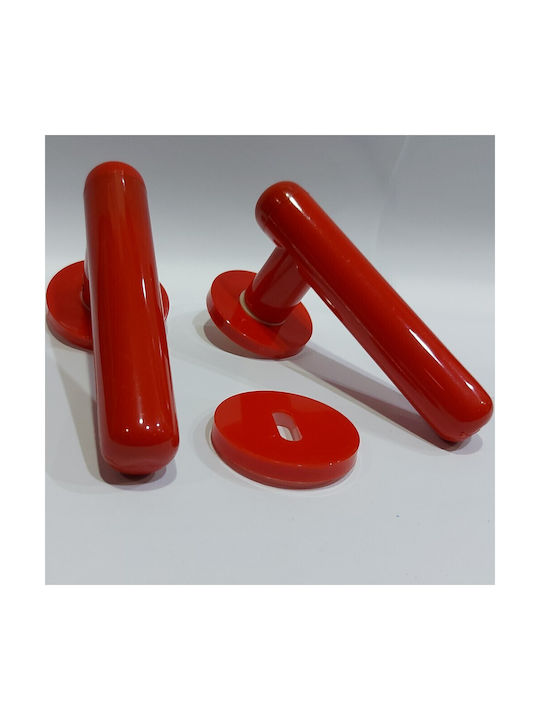 Италианска Пластмасова Ръкохватка За Врата Eureka 11704-000-pla1 Червена