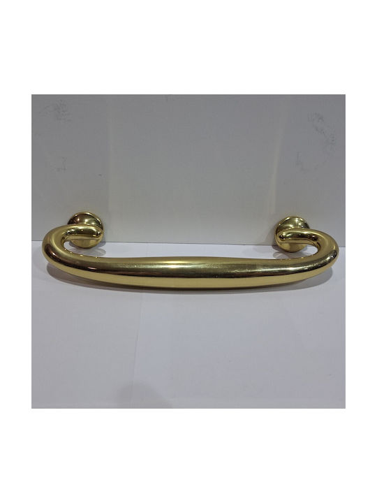 Italienischer Messing-Türgriff Valli&valli 4915-oro1 Gold Hochglanz Größe 17,0cm