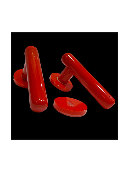 Италианска Пластмасова Ръкохватка За Врата Eureka 11704-000-pla1 Червена