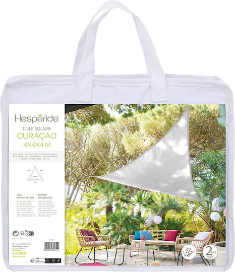 Hesperide Τρίγωνο Πανί Σκίασης Λευκό 4m 180gr/m²