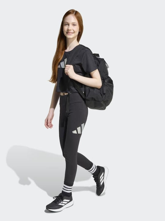 Kinder Leggings Sport Lang Schwarz Glam