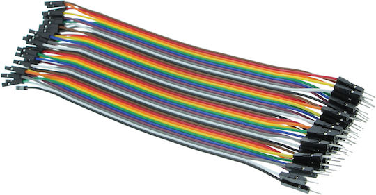 40 Τεμάχια Καλώδια Breadboard Θηλυκό Θηλυκό 20cm