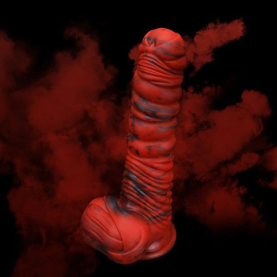 Kinksters Dildo Cu Scrotum Roșu