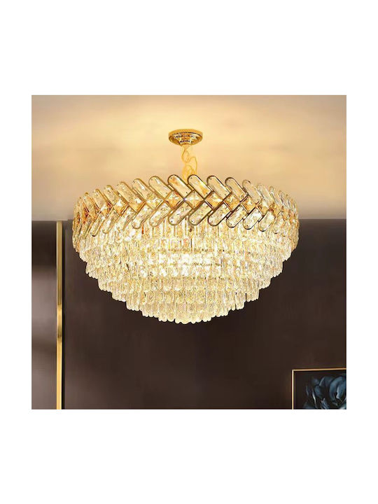 Chandelier with Crystals Gold 60cm PAN-27 GOLD