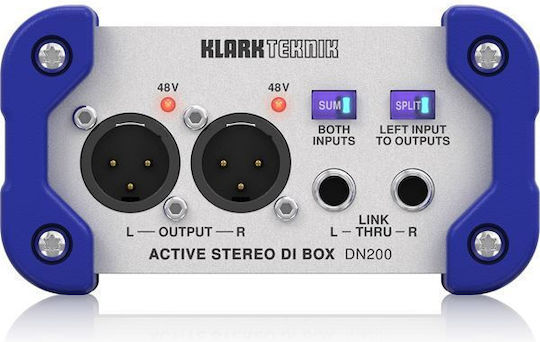 Klark Teknik DN200 V2 Ενεργό DI Box 2 Καναλιών με Phantom Power