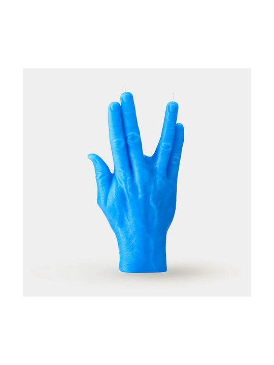 Kerze Candlehand Llap Blaue Paraffin 22 x 13 x 5 cm