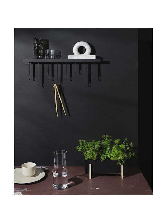 Wandhalterung Regal Atelier Schwarzes Metall M 60 cm B 6 cm H 23,5 cm Design House Stockholm