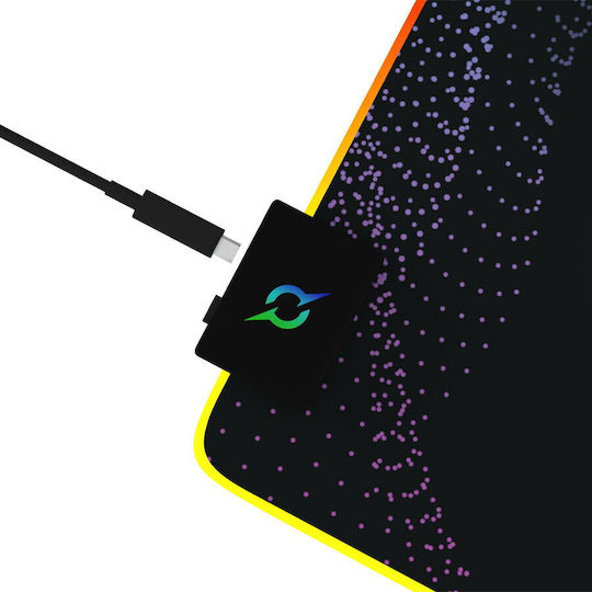 Aqirys Eclipse Md Gaming Mouse Pad Large (450mm) με RGB Φωτισμό μέσω USB Μαύρο