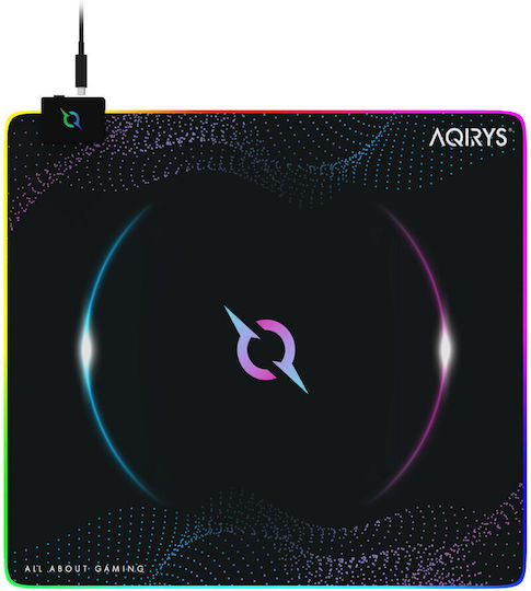 Aqirys Eclipse Md Gaming Mouse Pad Large (450mm) με RGB Φωτισμό μέσω USB Μαύρο